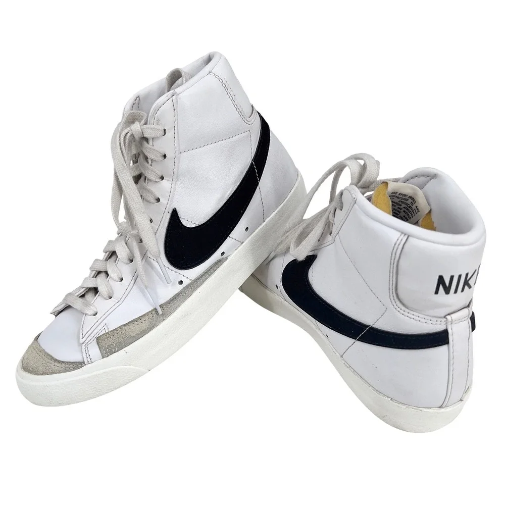 Nike‎ Blazer Mid 77 Vintage White Black CZ1055-100 Sneakers Shoes Womens Size 8